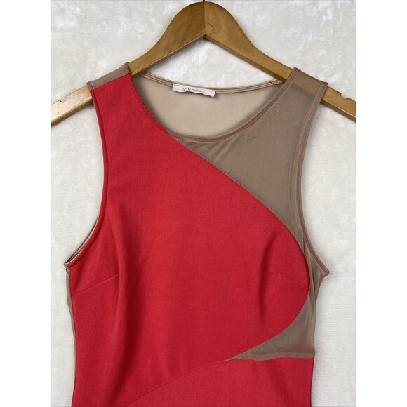 Vintage 70s Winwin Bodycon Dress Womens Small Knit Stretch Asymmetrical Party - Picture 2 of 11